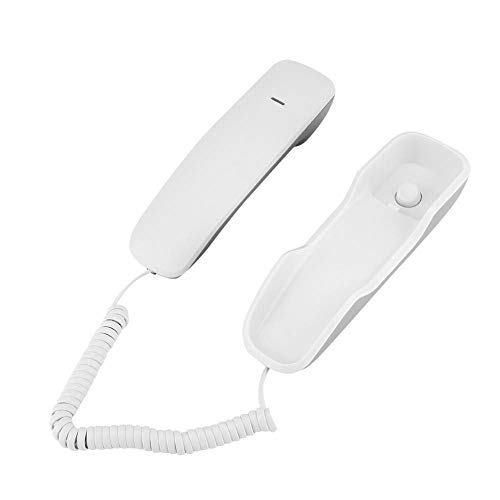 A061 Wandtelefon, Geräuschunterdrückungsnummer Wandwahltelefon neu wählen Eingebautes Wähltastenfeld in der Mobilteilunterstützung Stummschaltung/Pause Telefon mit Einer Leitung(Weiß) von CCYLEZ