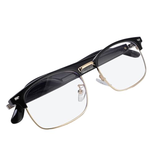 AI Smart Brille, AI -Übersetzungsbrille, Echtzeit -Übersetzung Antiblau -Licht -Linsen HD Sound Quality Touch Control mit Dual Channel Stereo von CCYLEZ