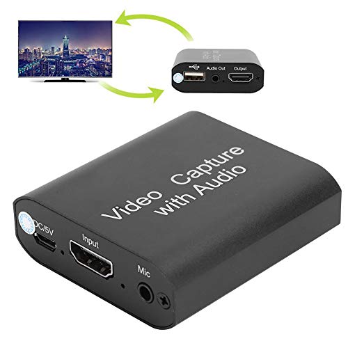 Audio-Video-Aufnahmekarte, HDMI USB 4K 1080P 60fps Game Grabber-Videoaufnahmekarte, tragbarer Videokonverter für Spiele, Streaming, Unterricht, Videokonferenzen von CCYLEZ