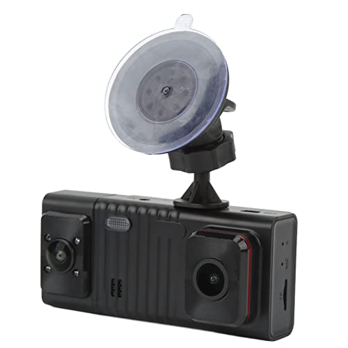 Auto-Dashcam mit 3-Zoll-High-Definition-Display und 3 Objektiven, Fahrrekorder mit Nachtsicht für Loop- und Bewegungserkennungs-DVR von CCYLEZ