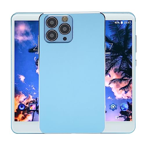 Bluetooth-MP4-Player mit 5-Zoll-HD-Touchscreen, Tragbarer WiFi-Musikplayer mit Kamera und HiFi-Rauschunterdrückungs-Suond-Lautsprecher für Android (Blau) von CCYLEZ