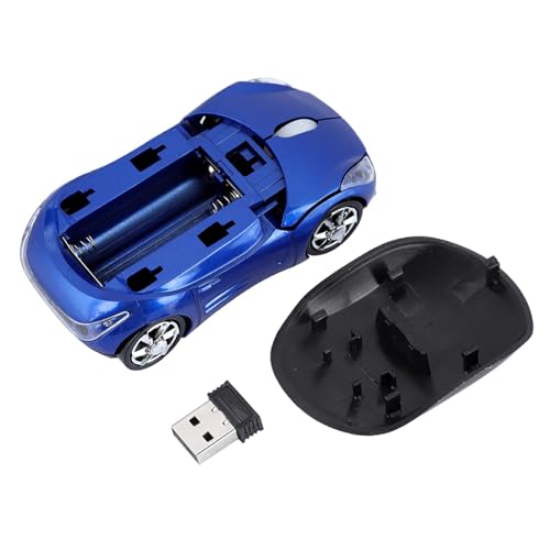 CCYLEZ 2,4G Wireless Maus,1600DPI Computermaus mit USB Empfänger,Auto Form Tragbare Gaming Maus,Optische USB Maus für Windows PC Tablet Game Office(blau) von CCYLEZ