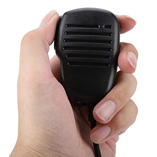 CCYLEZ 2 Pin PTT Speaker MIC, Elektret Funkmikrofon, Handheld Microphone für Walkie Talkie, mit 360 ° Drehbarem Reversclip, 3,5mm Mono Kopfhörerbuchse von CCYLEZ