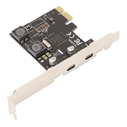 CCYLEZ 2-Port-Erweiterungskarte, PCI E auf Typ C-Erweiterungskarte, PCI E auf USB 3.0 Interner Hub-Konverter, PCI E-Erweiterungskarten-Geräteschutz für XP, für Win7, für Win8, für von CCYLEZ