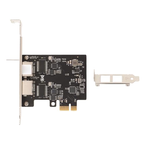 CCYLEZ 2 Ports 2,5G PCIe Netzwerkkarte, Computer Netzwerkadapterkarte mit Übersprechunterdrückung für Desktop PC, PCIe Netzwerkadapter von CCYLEZ