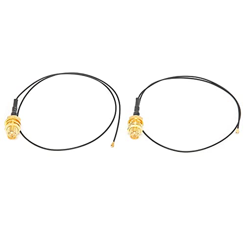 CCYLEZ 2 Stück IPEX 4 auf RP-SMA-Buchsenkabel, Omnidirektionales Kabel für M.2, Externe WLAN-Bluetooth-Antenne, NGFF-Wireless-Netzwerkkartenkabel Zur Unterstützung von Wireless von CCYLEZ