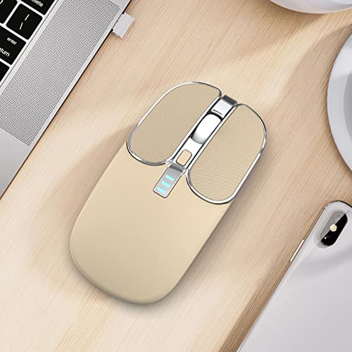 CCYLEZ 2.4G Bluetooth 5.0 Wireless Mouse, Portable Mute Mouse Support DPI Einstellbar, 5 Keys Silent Mouses mit Komfortablem Design, für Laptop-Telefone von CCYLEZ