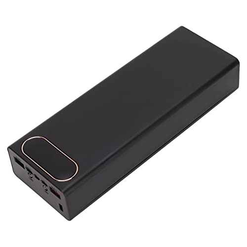 CCYLEZ 22,5 W Powerbank Gehäuse, Dual USB Schnellladung DIY Batteriegehäuse mit DREI Eingangsanschlüssen, Abnehmbares LCD 20x18650 Batteriegehäuse(Schwarz) von CCYLEZ