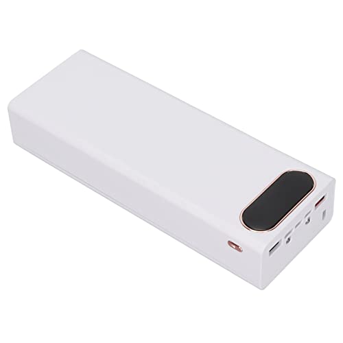 CCYLEZ 22,5 W Powerbank Gehäuse, Dual USB Schnellladung DIY Batteriegehäuse mit DREI Eingangsanschlüssen, Abnehmbares LCD 20x18650 Batteriegehäuse(Weiß) von CCYLEZ