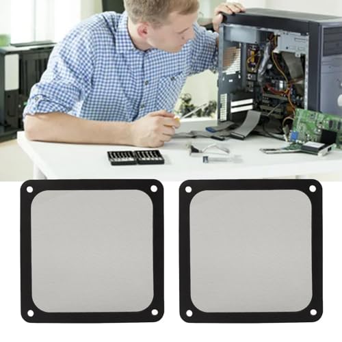 CCYLEZ 5 Stück 120 Mm Lüfter-Staubfilter, PC-Lüfter-Staubnetzfilter, mit Schraubenlöchern, Staubdichte Filterabdeckungsgitter von Gehäuselüftern (Black) von CCYLEZ