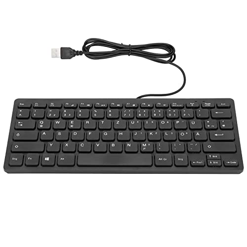 CCYLEZ 78-Tasten-Computertastaturen, Ergonomisches Design, Ultradünn, Langlebig, Kabelgebunden, 78-Tasten-Mechanische Tastatur für PC-Laptops (Deutsch) von CCYLEZ