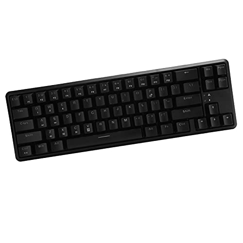 CCYLEZ BT Kabellose Tastatur, 68 Tasten LED Hintergrundbeleuchtung Mechanische Tastatur, USB BT Dual Mode Mechanische Tastatur, für Gaming Büro (Schwarz) von CCYLEZ