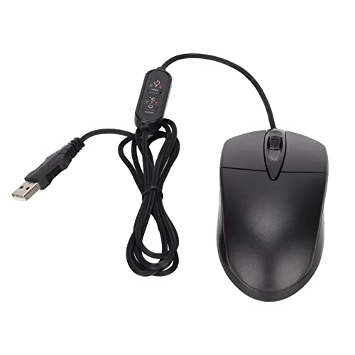 CCYLEZ Beheizte Maus, 3 Stufen verstellbar, schwarz, ergonomisch, 1600 dpi, kabelgebundene Maus mit Heizdesign, Temperaturanpassung, funktioniert mit OS X System Desktop Laptop von CCYLEZ