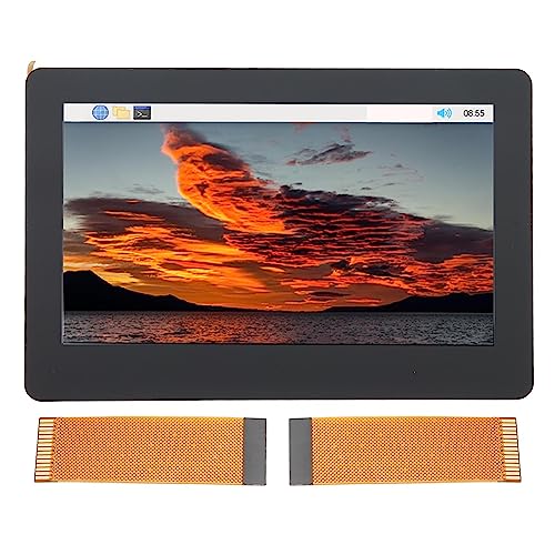 CCYLEZ DSI QLED-Display, IPS-QLED-Bildschirm, 4,3-Zoll-IPS-QLED-Touchscreen, Tragbarer -Touchscreen für Pi4B/3B+/3A+/3B/2B/B+/A+, 1200:1, 160 Grad, 800 X 480, 78% NTSC, 60 Hz von CCYLEZ