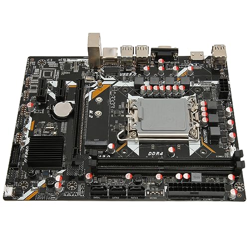 CCYLEZ Desktop-Motherboard H610U, ATX-Computer-Motherboard, Zweikanal-DDR4-DIMM-Motherboard, HD-VGA-Ausgang, 225 X 180 Mm ATX, NVME M.2, 64 GB, für Win 10/11-System. von CCYLEZ