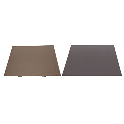 CCYLEZ Druckplattform für Ender Doppelseitige Textur Stahlplattform PEI Bettplatte 377x370mm Heißbett Stahlplatte 3D Drucker Zubehör (Stahlplatte mit Magnetaufkleber) von CCYLEZ