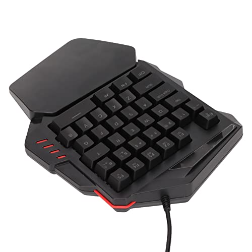 CCYLEZ Einhand Gaming Keyboard, Makroaufzeichnung Kabelgebundenes Tastenfeld, Halbe Gaming Tastatur, 35 Tasten, mit RGB Licht, Ergonomisches Tastenlayout, G1/G2 Tasten, für Gaming von CCYLEZ