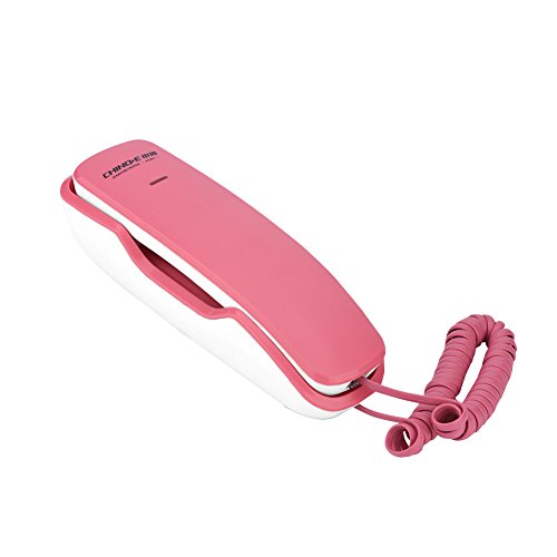 CCYLEZ Festnetztelefon, verdrahtetes Telefon mit rosa Wand, Telefon mit klarem Ton, Festnetztelefon mit Pause/Stummschaltung/Wahlwiederholung für zu Hause von CCYLEZ