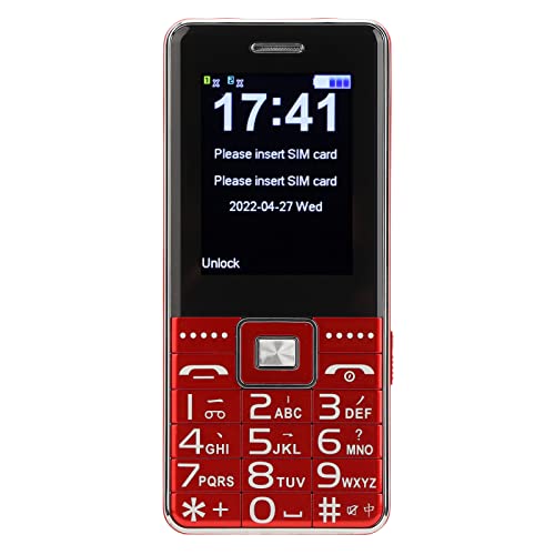 CCYLEZ G600-Handy, Senioren-Handy, 2G 6800 MAh, Multifunktionale Große Kapazität, Dual-Karte, Dual-Standby, Große Taste, Laute Stimme für ältere Menschen(Rot) von CCYLEZ