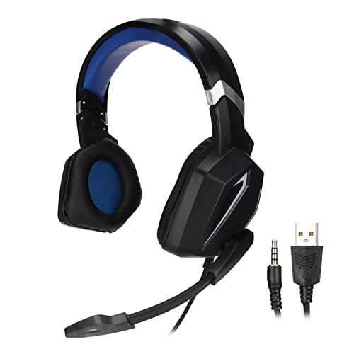 CCYLEZ Gaming-Kopfhörer, 3,5-mm-USB-Kabel-Over-Ear-Headset mit Stereo-RGB-Licht, Memory Foam-Ohrenschützer für PS4-PC-Handyfilme, Musik von CCYLEZ