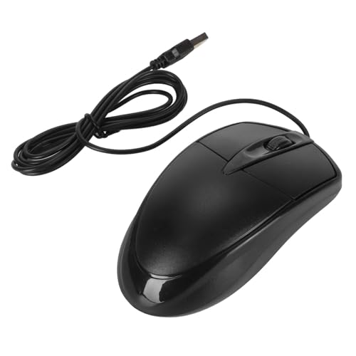 CCYLEZ Kabelgebundene Maus für Desktop und Laptop, 1000 DPI USB-Maus mit 3 Tasten, Ergonomisches Design, Bequemer Griff, Plug-and-Play für Zuhause, Schule, Büro, Schwarz von CCYLEZ