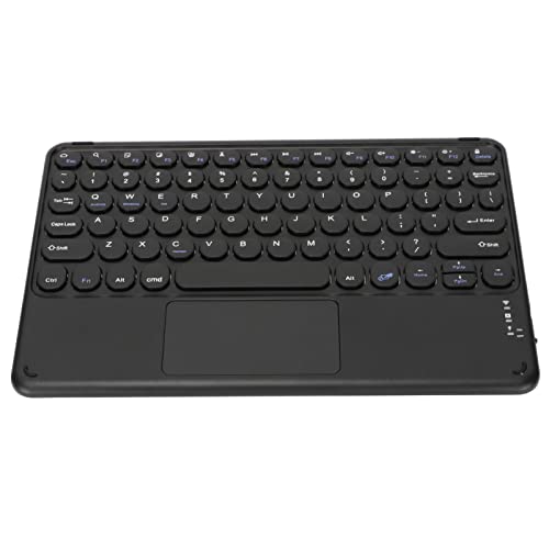 CCYLEZ Kabellose 10-Zoll-Tastatur, ultraflache Tastatur mit Touchpad, runder Retro-Tastenkappe, ergonomischer magnetischer Unterstützung, Touch-Gesten für Win，OS von CCYLEZ