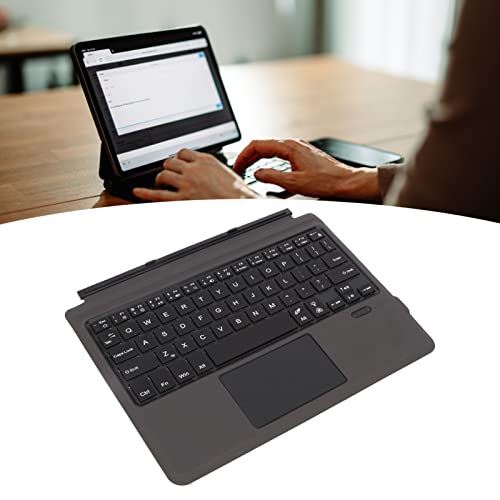 CCYLEZ Kabellose Bluetooth-Tastatur, Ultradünn, 7-farbige Hintergrundbeleuchtung, Tragbare Kabellose Tastatur mit Trackpad, für Go 3 2, Schwarz, Signalverbindungsbereich 10 M, von CCYLEZ