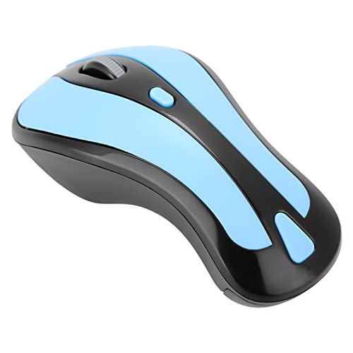 CCYLEZ Kabellose Leise Geräuschlose Maus, 2,4G TV Wireless Optische Fly Maus, 6D Gyroskop Klicklose Mobile Optische Maus mit USB-Empfänger, für PC-Box (Blau und Schwarz) von CCYLEZ