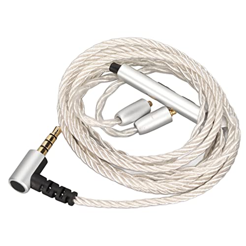 CCYLEZ Kopfhörer-Upgrade-Kabel, 184-Kern-MMCX-Ersatz-Kopfhörerkabel mit Mikrofon-Lautstärkeregler, Versilbertes Kupfer für SE846 SE535 von CCYLEZ