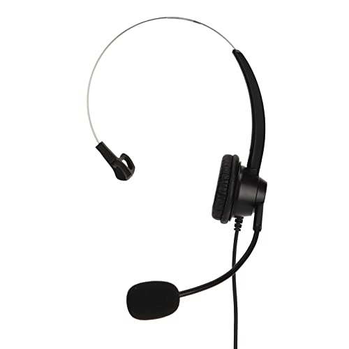 CCYLEZ Kundenservice-Headset, Einohr-Headset, Monaurales Kopfhörer-Headset, Büro-Headset mit Stummschaltung, mit USB-Soundkarte und Einstellbarer Lautstärke, für Unternehmen von CCYLEZ