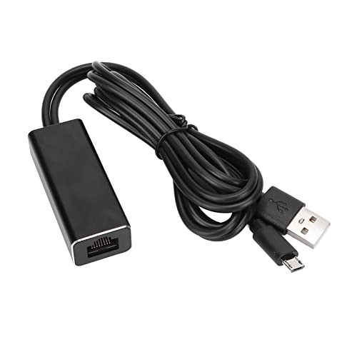 CCYLEZ LAN-Adapter, Micro-USB-zu-100-M-Netzwerkkarte, Tragbarer Ethernet-Adapter, Micro-USB-zu-RJ45-Adapter, Plug-and-Play, für Micro-USB-Kabel und USB-Stromkabel von CCYLEZ