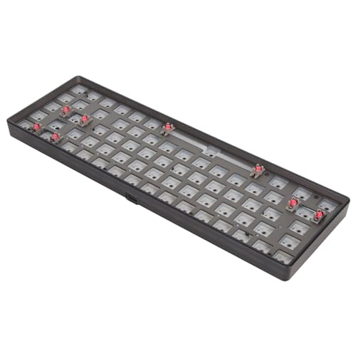 CCYLEZ Mechanisches Tastatur-Kit, Individuelle Gaming-Tastatur für Zuhause, Büro und Wohnheim, 65% Layout, 3 Verbindungsmodi (BT 5.0, 2,4 G Wireless und Typ-C-Kabelverbindung) (Schwarz) von CCYLEZ