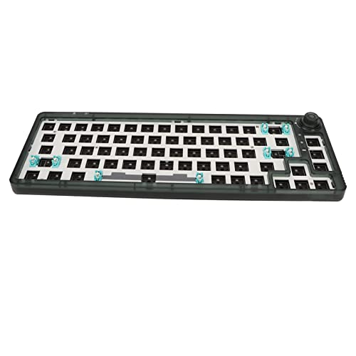 CCYLEZ Modulare Mechanische Tastatur, RGB Gaming Tastatur mit 67 Tasten Zum Selbermachen, Hot Swap fähiger 3 Pin 5 Pin Schalter, 3 Modus Verbindung (Transparentes Grün) von CCYLEZ