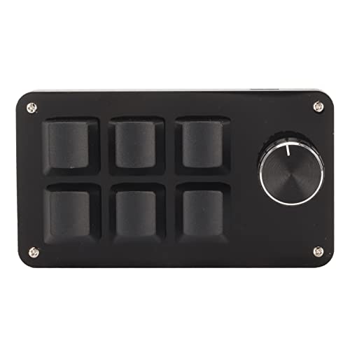 CCYLEZ Nummernblock mit 6 Tasten, Makro Pad, Mechanische Gaming Tastatur, Programmierbar, Plug and Play DIY Einhandtastatur (Schwarz) von CCYLEZ