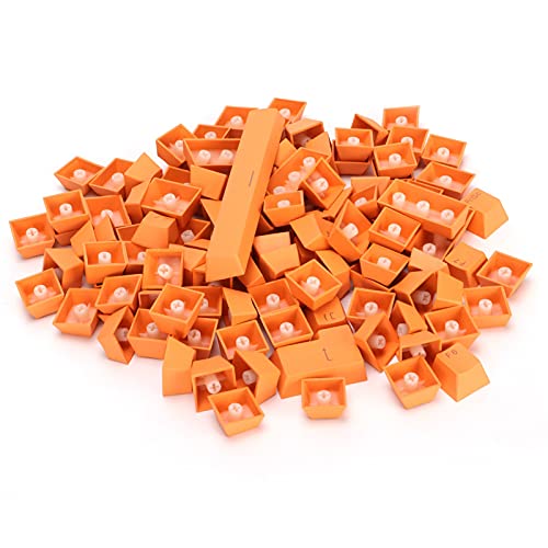 CCYLEZ Keycaps PBT 108 Tasten, ergonomisches Design, bunt, für mechanische Tastatur 61/64/87/104/108 (Orange) von CCYLEZ
