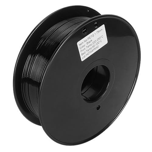 CCYLEZ Professionelles 3D-PETG-Filament, 1,75 Mm Durchmesser, 1 Kg, 2,2 Pfund Spulengenauigkeit, 0,02 Mm PETG-Filament für 3D-Drucker, die Meisten FDM-Drucker (Schwarz) von CCYLEZ