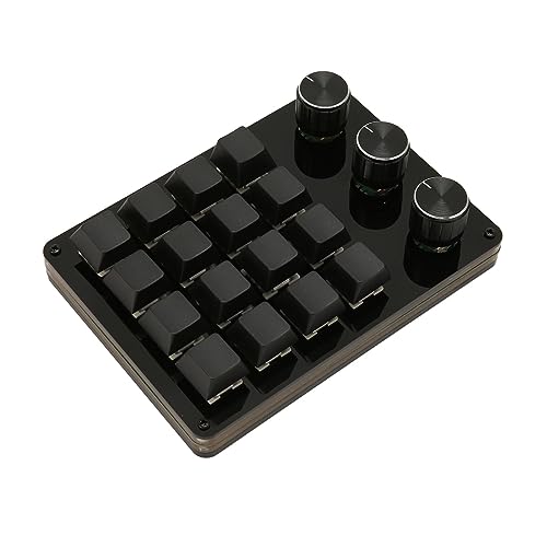 CCYLEZ Programmierbare Tastatur, Benutzerdefinierte -Tastatur, Gaming-Tastatur, Blauer Schalter mit 16 Tasten und 3 Knöpfen, Hot-Swap-fähige Tastatur, Makro-Tastatur, Kabelgebunden für von CCYLEZ