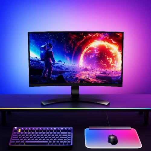 CCYLEZ RGB Mousepad, RGB -Maus -Pad, Beleuchtete Gaming -Tastaturmatte, RGB -LED -Gaming -Mousepad mit Mehreren Beleuchtungsmodi, 360x308x4,8 Mm von CCYLEZ