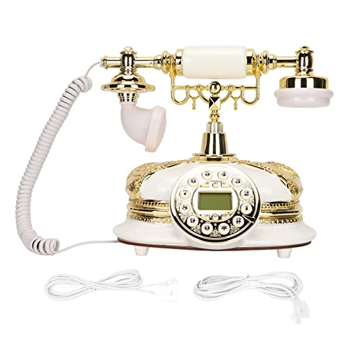 CCYLEZ Retro-Festnetztelefon, Kabelgebundenes Haustelefon, Antikes Vintage-Telefon, Telefon Im Europäischen Stil, mit FSK DTMF-Dual-System, für Zuhause, Büro, Hoteldekor von CCYLEZ