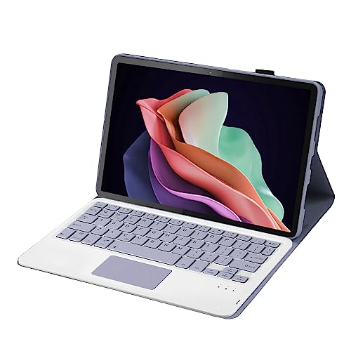 CCYLEZ Tablet-Tastatur BT, Magnetische Hülle, Stifthalter für Pad Plus 2023 11,5 Zoll, Präzise Aussparung, Kabellose Tastatur mit Trackpad für Tab P11 2. Generation (Purple) von CCYLEZ