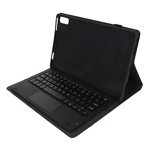 CCYLEZ Tablet-Tastatur mit Hülle, Bluetooth-Tastatur Tragbar, Wiederaufladbar, Magnetisch und Abnehmbar, rutschfest, für Pad (Black) von CCYLEZ