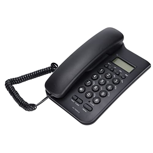 CCYLEZ Tischtelefone, Schnurgebundenes Telefon, Festnetztelefon, Geschäftstelefon, Freisprechen und Anrufer-ID, Tastendesign für Hotel, Zuhause, Büro(Schwarz) von CCYLEZ