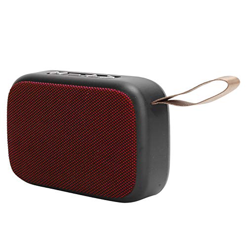 CCYLEZ Tragbare Lautsprecher mit Bluetooth, Kabelloser Stereo Subwoofer, USB Sound mit UKW Radio, Unterstützung von AUX, für Tablet, Laptop, Handy(Rot) von CCYLEZ