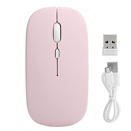 CCYLEZ Tragbare Maus, Pink Wireless Bluetooth 5.0 Mäuse, 2 Mode Silent Cute Mouse mit Datenleitung, 3 Fach Einstellbare Maus Als Laptop Computerzubehör von CCYLEZ