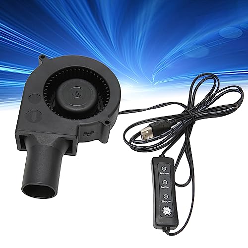CCYLEZ USB-Gebläse, 3-Gang-Modus, DC 5 V, Bürstenlos, 3800 U/min, 22 CFM, Computer-Lüfter, mit USB-Stromversorgung für PC-Elektronik-3D-Drucker von CCYLEZ