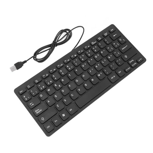 CCYLEZ Ultradünne Tastatur mit 78 Tasten, USB-Kabel, Kompakte Tastatur für Zweisprachige Englische Benutzer, Leise und Kompakte Tastatur, (Spanisches QWETZ-Layout) von CCYLEZ