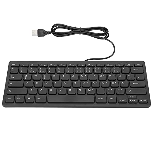 CCYLEZ Ultradünne -Tastatur mit Kabel Russische Tastatur Französische Tastatur Deutsche Tastatur 78-Tasten Zweisprachige Tastatur für PC-Notebook-Computer(Deutsch) von CCYLEZ