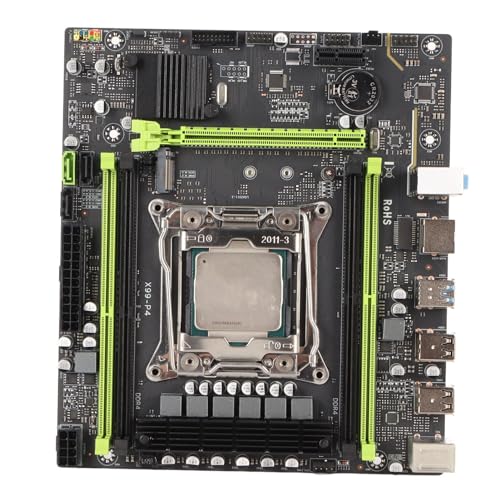 CCYLEZ X99 P4 DDR4-Motherboard mit E5 2680V3-CPU, 6-Phasen-Stromversorgung, Hohe Speicherunterstützung, Hohe Geschwindigkeit, Multi-Schnittstelle, Einfach zu Bedienen für Desktop-PC von CCYLEZ