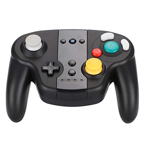 Controller Joystick, Wireless PC Bluetooth Gamepad Griff Game Controller mit Dual Vibration und Fronttasten, Eingebauter 400mA Akku, Stunden Dauerbetrieb für Switch Konsole(Schwarz) von CCYLEZ