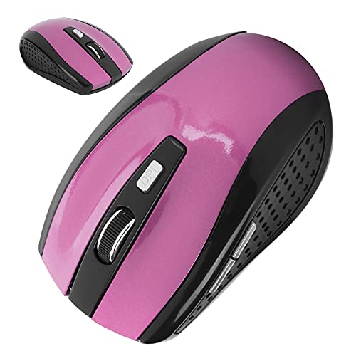 Drahtlose Maus, Einstellbare 6 Tasten USB Ergonomie Maus, Vierwegemäuse, Maus für Laptop/PC Computer/E Sport Spiele/Büro, Spielzubehör DPI(Rosa) von CCYLEZ